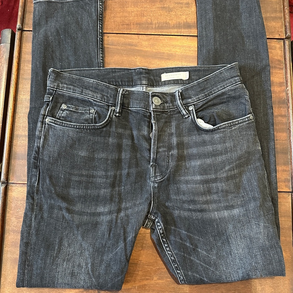 All Saints Black Cigarette 30 waist